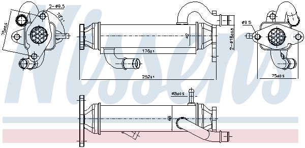 Nissens 989328 Радіатор рециркуляції ВГ