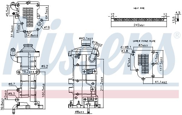 Nissens 989374 Радіатор, система рециркуляції ВГ
