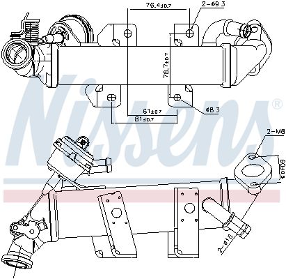 Nissens 989389 Радiатор рециркуляцiї ВГ
