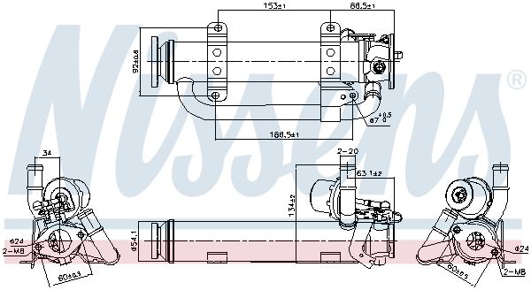 Nissens 989398 Радіатор, система рециркуляції ВГ