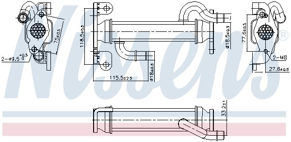 Nissens 989400 Радіатор, система рециркуляції ВГ