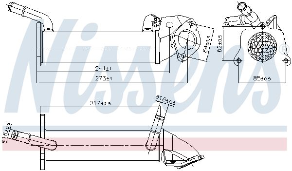 Nissens 989401 Радiатор рециркуляцiї ВГ