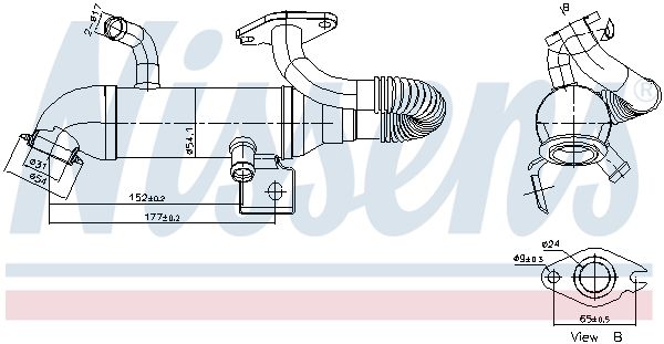 Nissens 989408 Радiатор рециркуляцiї ВГ