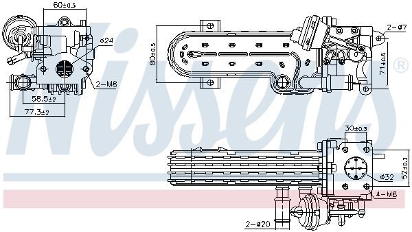 Nissens 989413 Радіатор рециркуляції ВГ