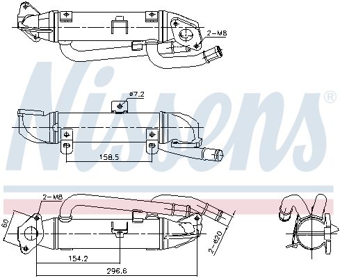 Nissens 989414 Радіатор, система рециркуляції ВГ