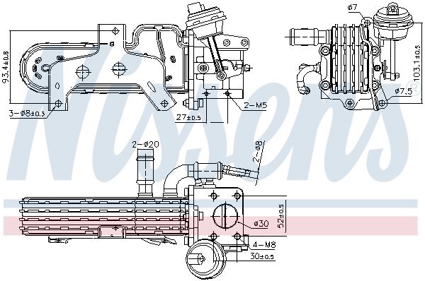 Nissens 989420 Радіатор рециркуляції ВГ