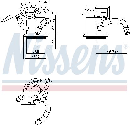 Nissens 989422 Радiатор рециркуляцiї ВГ First Fit