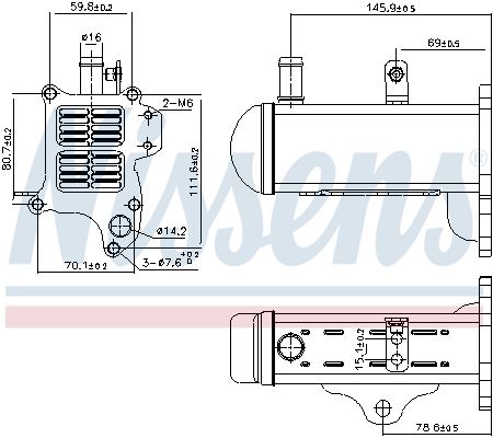 Nissens 989425 Радіатор, система рециркуляції ВГ