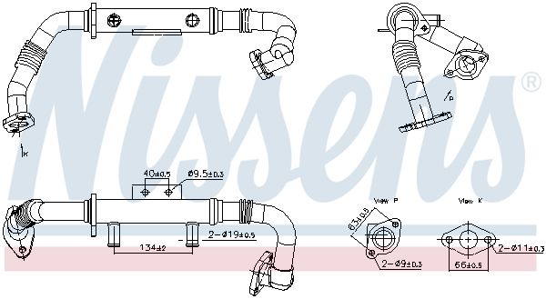 Nissens 989428 Радiатор рециркуляцiї ВГ