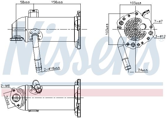 Nissens 989431 Радiатор рециркуляцiї ВГ