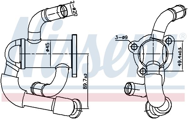 Nissens 989433 Радіатор рециркуляції ВГ