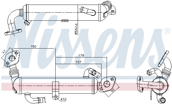 Nissens 989434 Радіатор рециркуляції ВГ