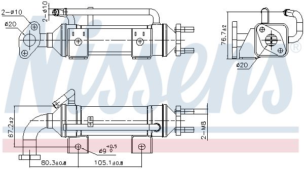 Nissens 989435 Радiатор рециркуляцiї ВГ