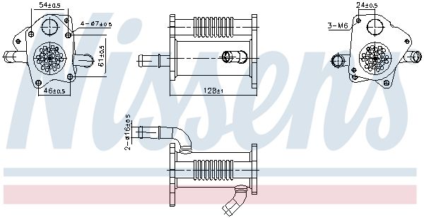 Nissens 989446 Радiатор рециркуляцiї ВГ