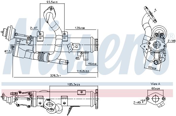 Nissens 989448 Радіатор, система рециркуляції ВГ