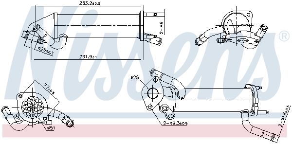 Nissens 989449 Радiатор рециркуляцiї ВГ