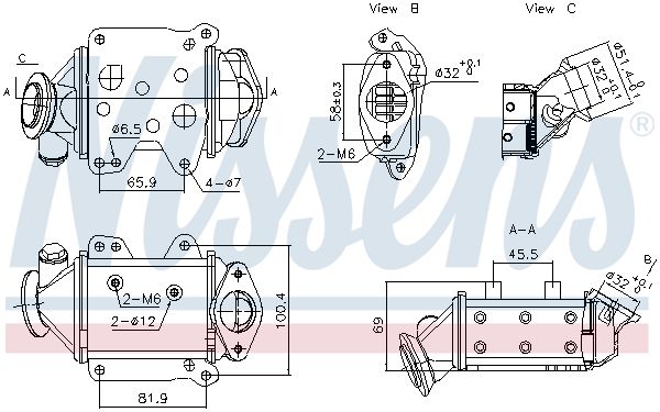 Nissens 989457 Радіатор, система рециркуляції ВГ