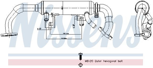 Nissens 989467 Радіатор рециркуляції ВГ