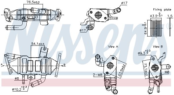 Nissens 989488 Радіатор рециркуляції ВГ