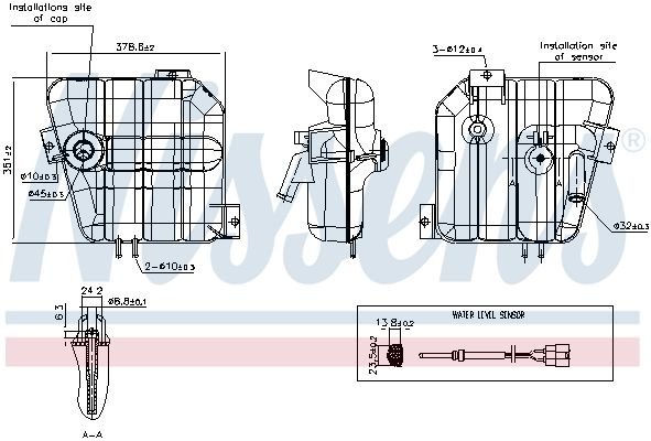 Nissens 996084 Розширювальний бачок, охолоджувальна рідина