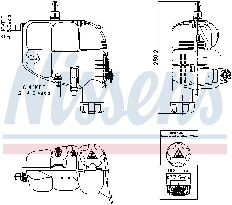 Nissens 996185 Бачок компенсаційний