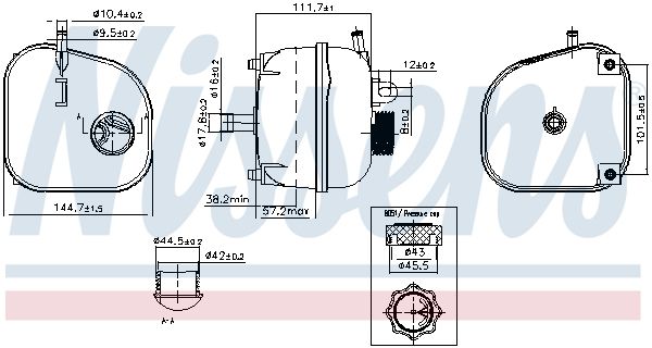 Nissens 996196 Бачок компенсаційний First Fit