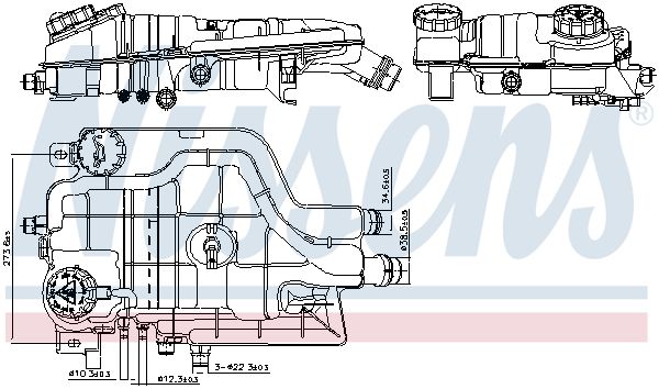 Nissens 996205 Розширювальний бачок, охолоджувальна рідина