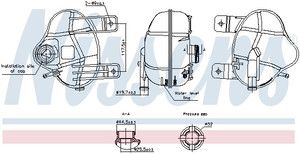 Nissens 996250 Бачок компенсаційний