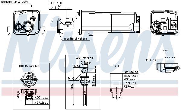 Nissens 996261 Розширювальний бачок, охолоджувальна рідина