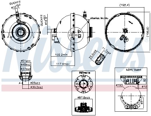 Nissens 996262 Бачок компенсаційний First Fit