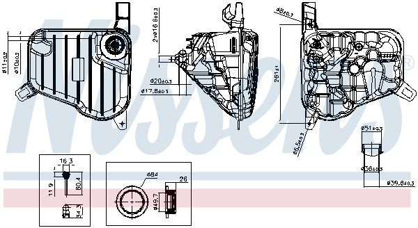 Nissens 996345 Бачок компенсаційний