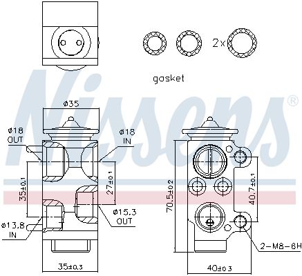 Nissens 999221 Клапан кондиціонера First Fit
