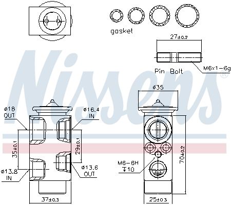 Nissens 999222 Клапан кондиціонера First Fit