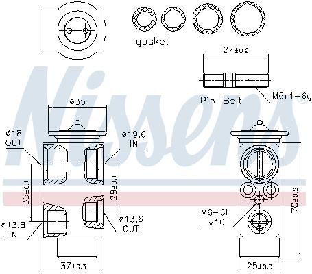 Nissens 999231 Клапан кондиціонера First Fit