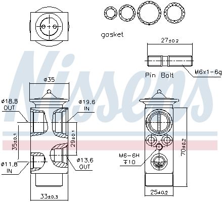 Nissens 999233 Клапан кондиціонера First Fit