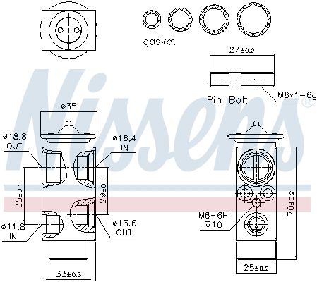 Nissens 999234 Клапан кондиціонера First Fit