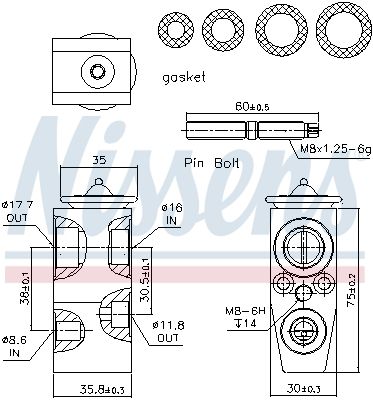 Nissens 999285 Клапан кондиціонера First Fit