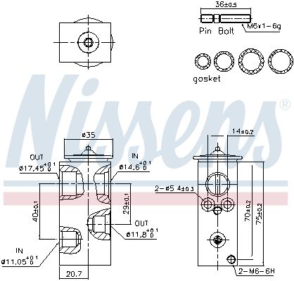 Nissens 999293 Клапан кондиціонера First Fit