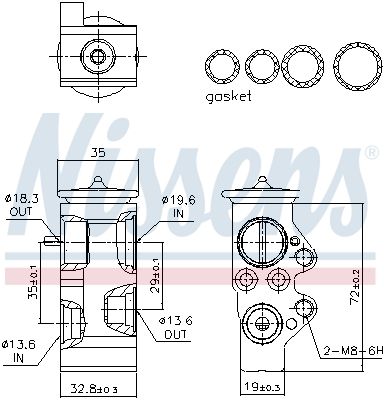 Nissens 999313 Клапан кондиціонера First Fit