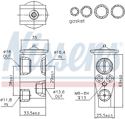 Nissens 999315 Клапан кондиціонера First Fit
