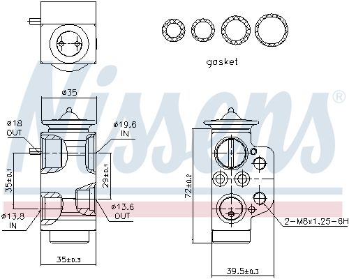 Nissens 999317 Клапан кондиціонера First Fit