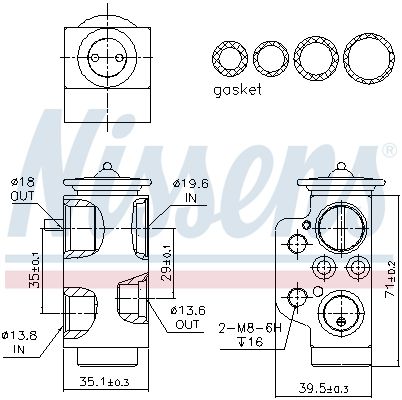 Nissens 999319 Клапан кондиціонера First Fit