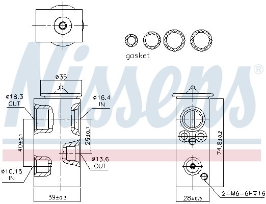 Nissens 999345 Клапан кондиціонера First Fit