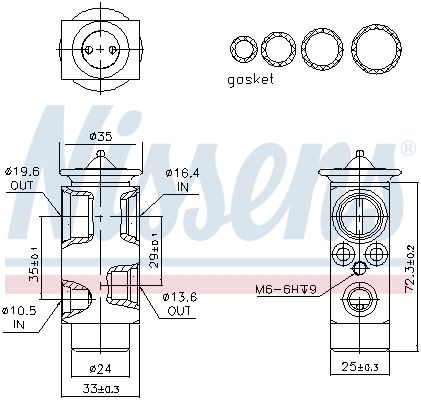 Nissens 999348 Клапан кондиціонера First Fit