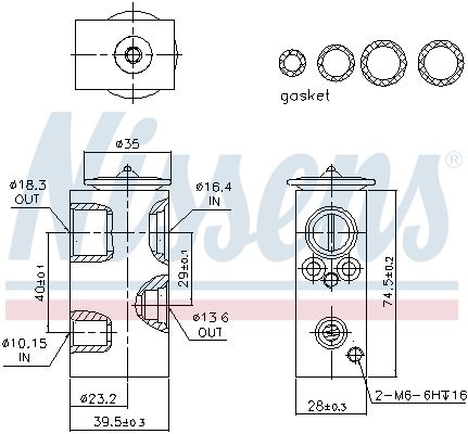 Nissens 999351 Клапан кондиціонера First Fit