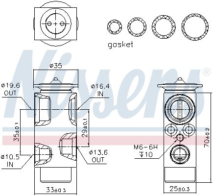 Nissens 999352 Клапан кондиціонера First Fit