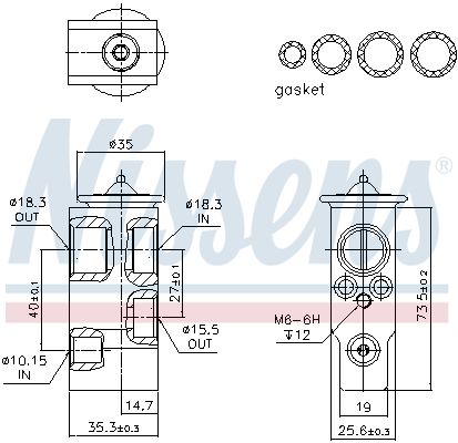 Nissens 999374 Клапан кондиціонера First Fit