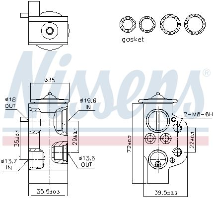 Nissens 999375 Клапан кондиціонера First Fit