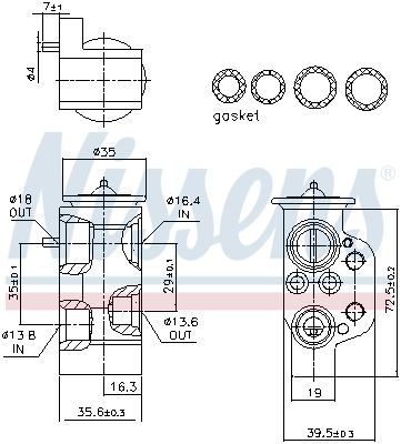 Nissens 999376 Клапан кондиціонера First Fit