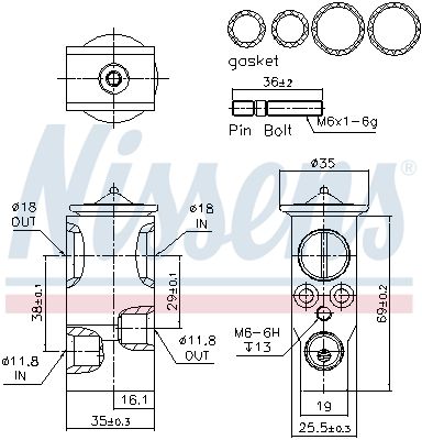 Nissens 999377 Клапан кондиціонера First Fit